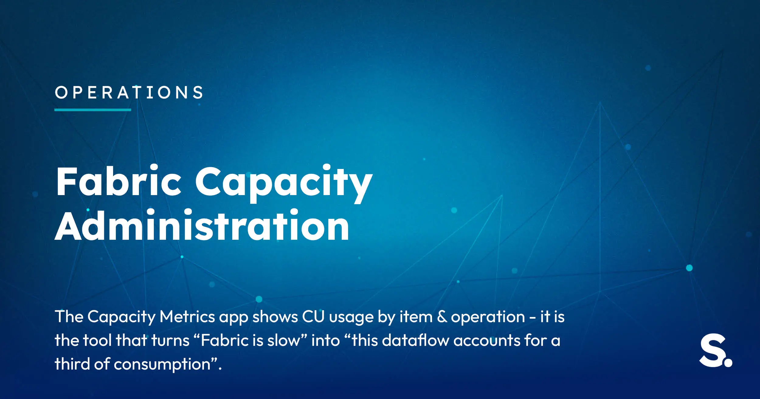 Navy Solv Systems title card reading 'Fabric Capacity Administration' with a capacity gauge motif.