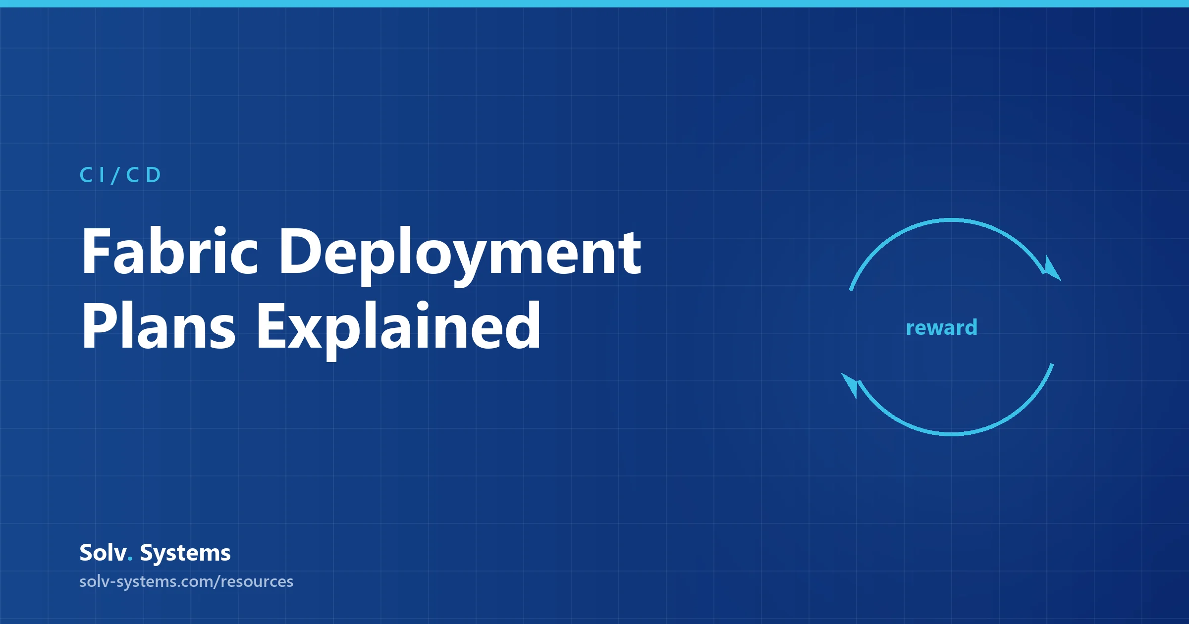Navy Solv Systems title card reading 'Fabric Deployment Plans Explained' with a continuous loop motif.