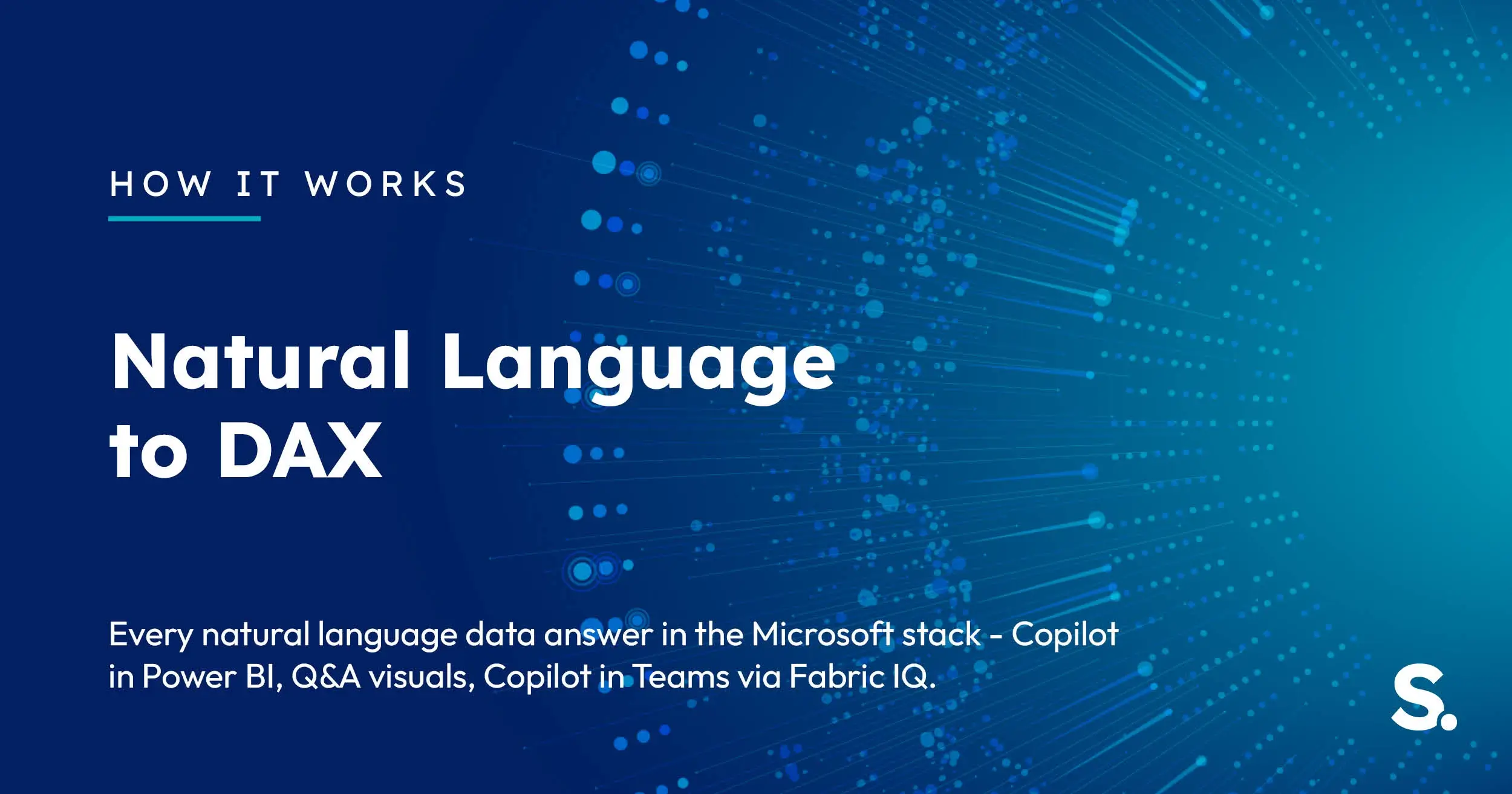 Navy Solv Systems title card reading 'Natural Language to DAX' with a pipeline stages motif.