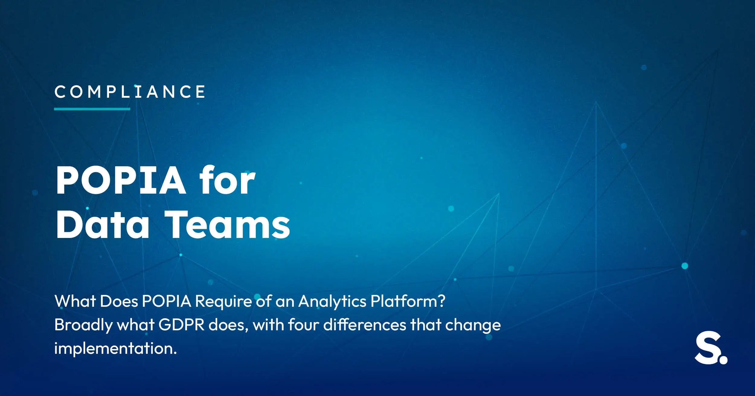 Navy Solv Systems title card reading 'POPIA for Data Teams' with a security shield with a check mark motif.