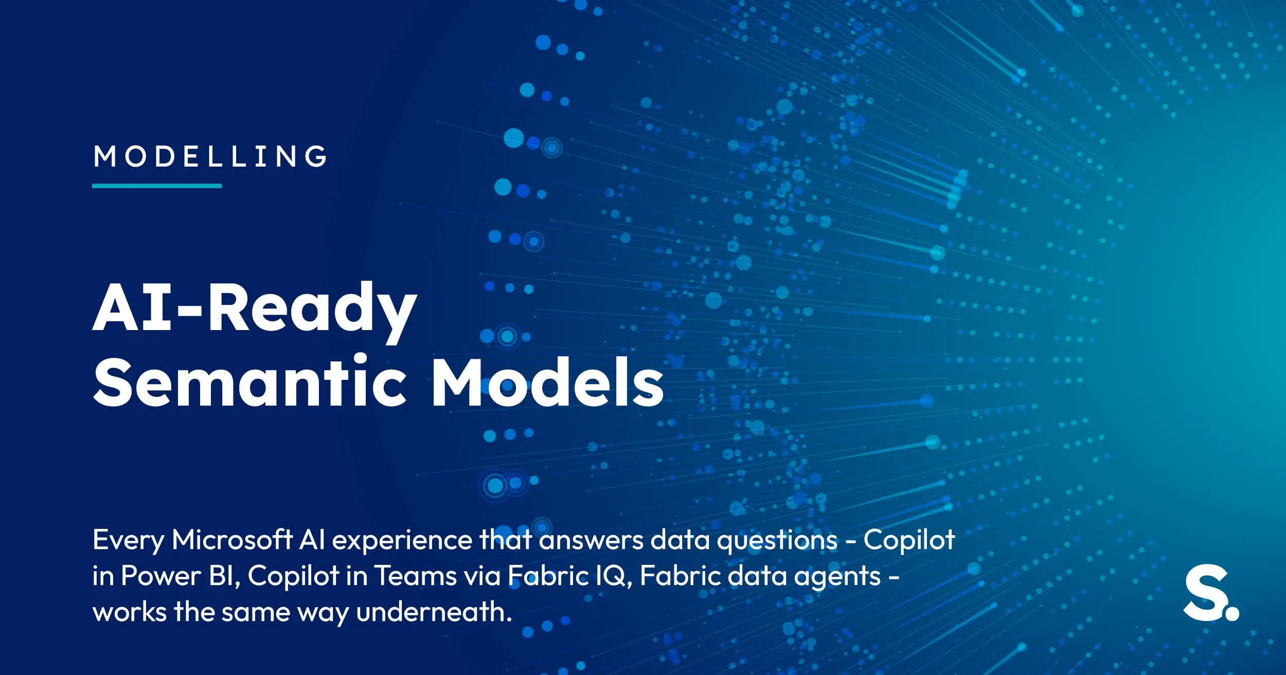 Navy Solv Systems title card reading 'AI-Ready Semantic Models' with a star schema motif.