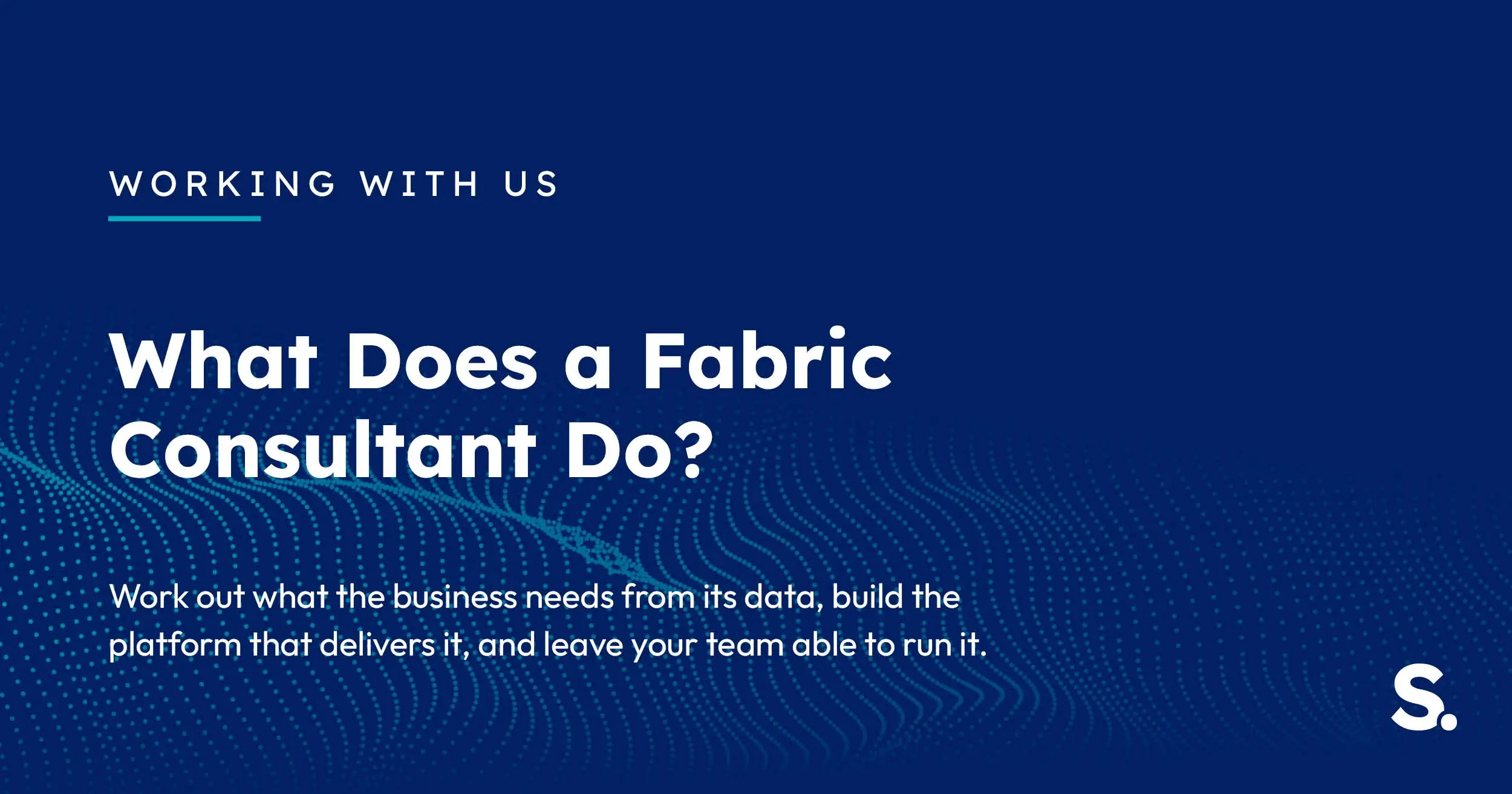 Navy Solv Systems title card reading 'What Does a Fabric Consultant Do?' with cyan light particles.